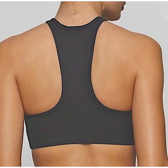 SKIMS Recycled Swim High Neck Racerback Top Gunmetal Gray. Size M. NWOT - Picture 5 of 11